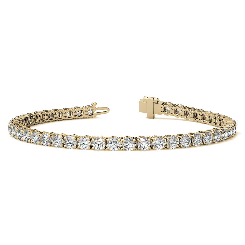 6.5 CTW Lab Grown Diamond (G/VS) Tennis Bracelet in Choice of 14k White or Yellow Gold - AGI Certified