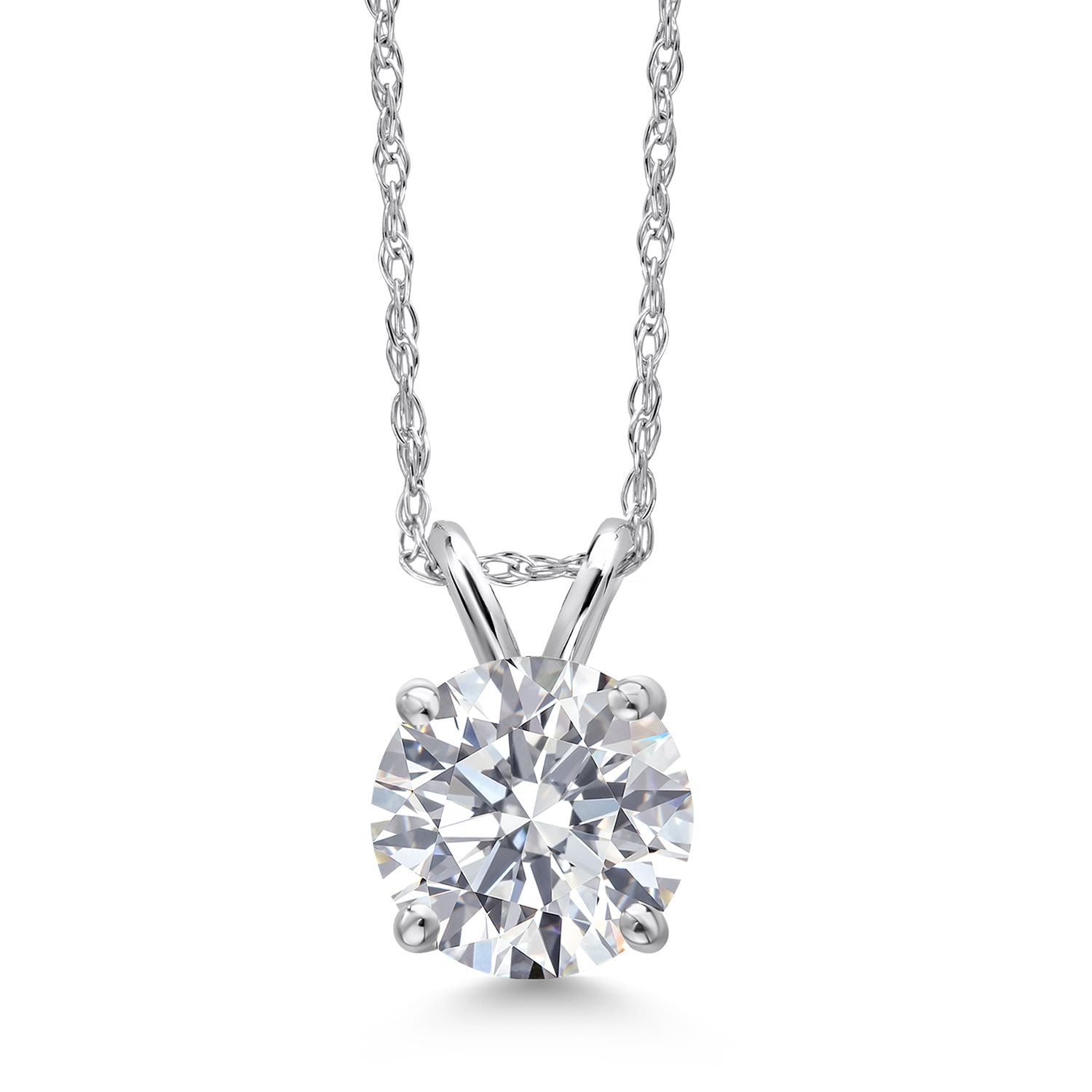 1.00 CTW Lab Grown Diamond Solitaire Pendant in 14K Gold