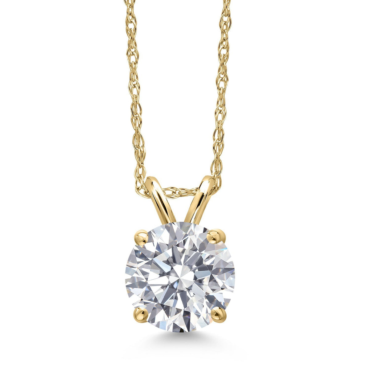 1.00 CTW Lab Grown Diamond Solitaire Pendant in 14K Gold