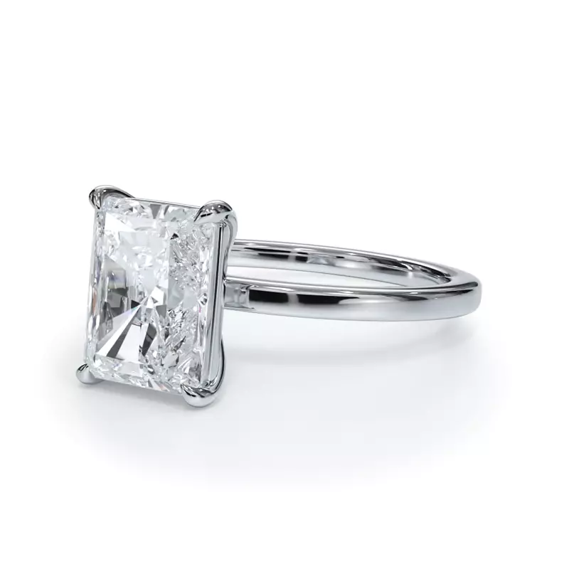 2.00 CTW AGI Certified Lab Grown Diamond Solitaire Engagement Ring – G-VS Clarity, 14K White Gold