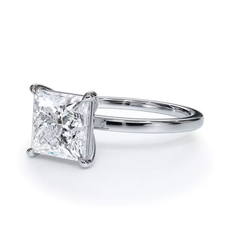 2.00 CTW AGI Certified Lab Grown Diamond Solitaire Engagement Ring – G-VS Clarity, 14K White Gold
