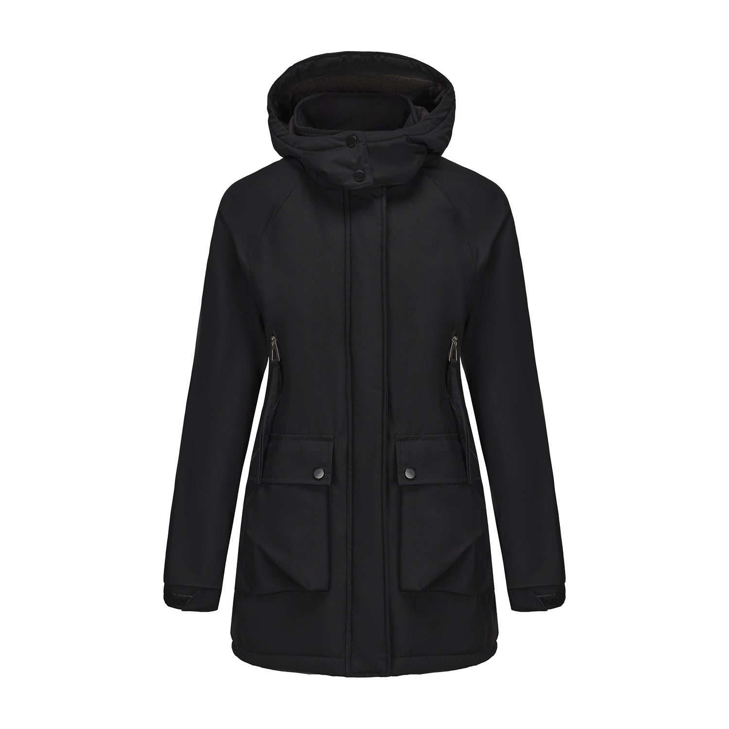 Parka Fleece Padded Coat Shell Jacket Waterproof Lady Fall Winter Coat