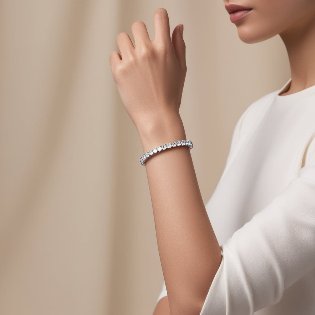 4.00 CTW AGI Certified Lab-Grown Diamond (G/VS) Tennis Bracelet in Choice of 14K White or Yellow Gold
