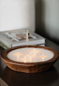 Wooden Bowl 5-Wick Candle — Artisan Luxury Home Fragrance