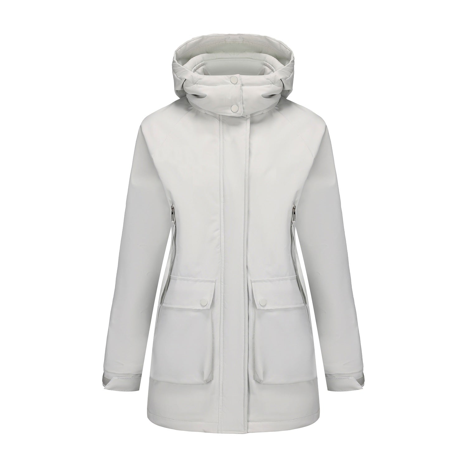 Parka Fleece Padded Coat Shell Jacket Waterproof Lady Fall Winter Coat