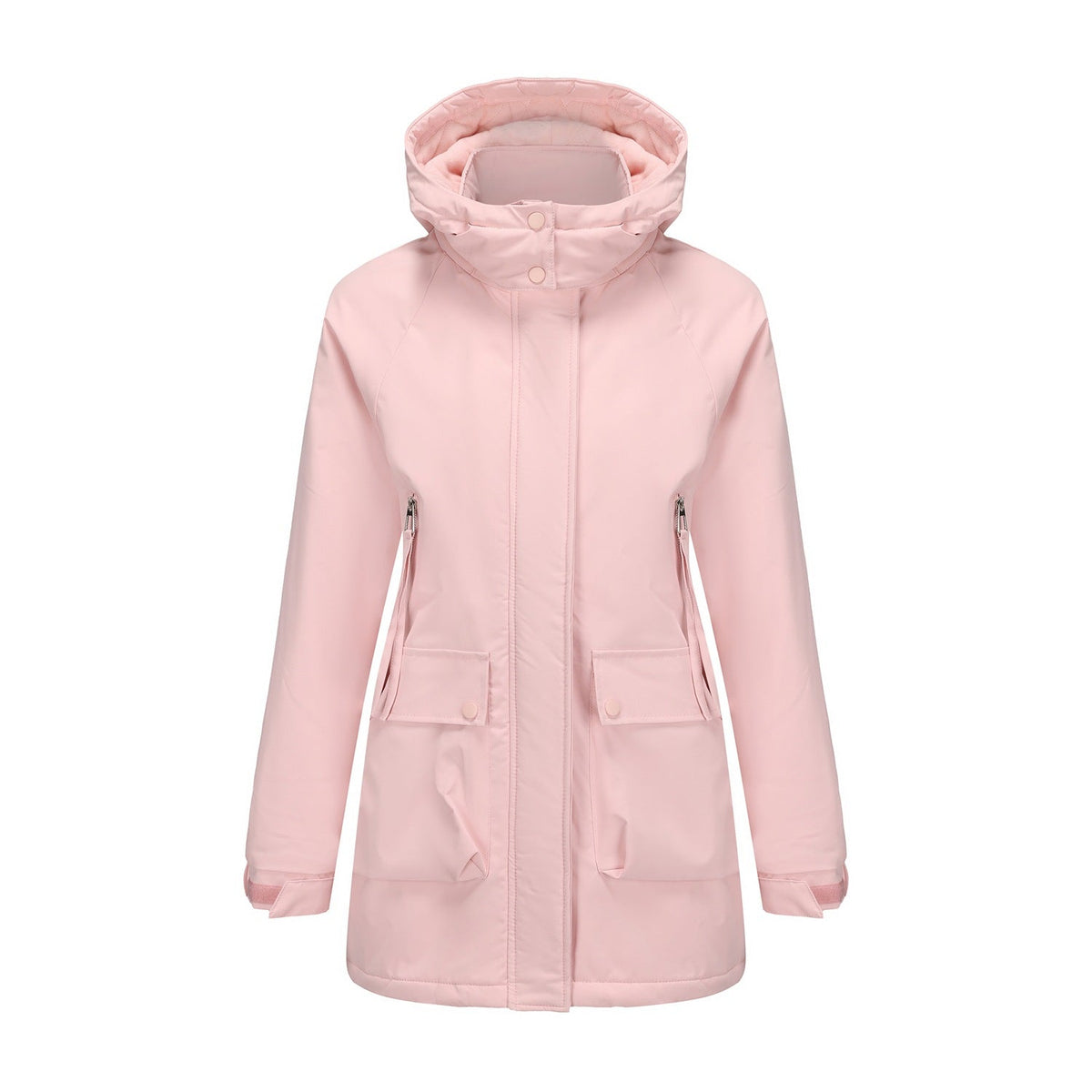 Parka Fleece Padded Coat Shell Jacket Waterproof Lady Fall Winter Coat