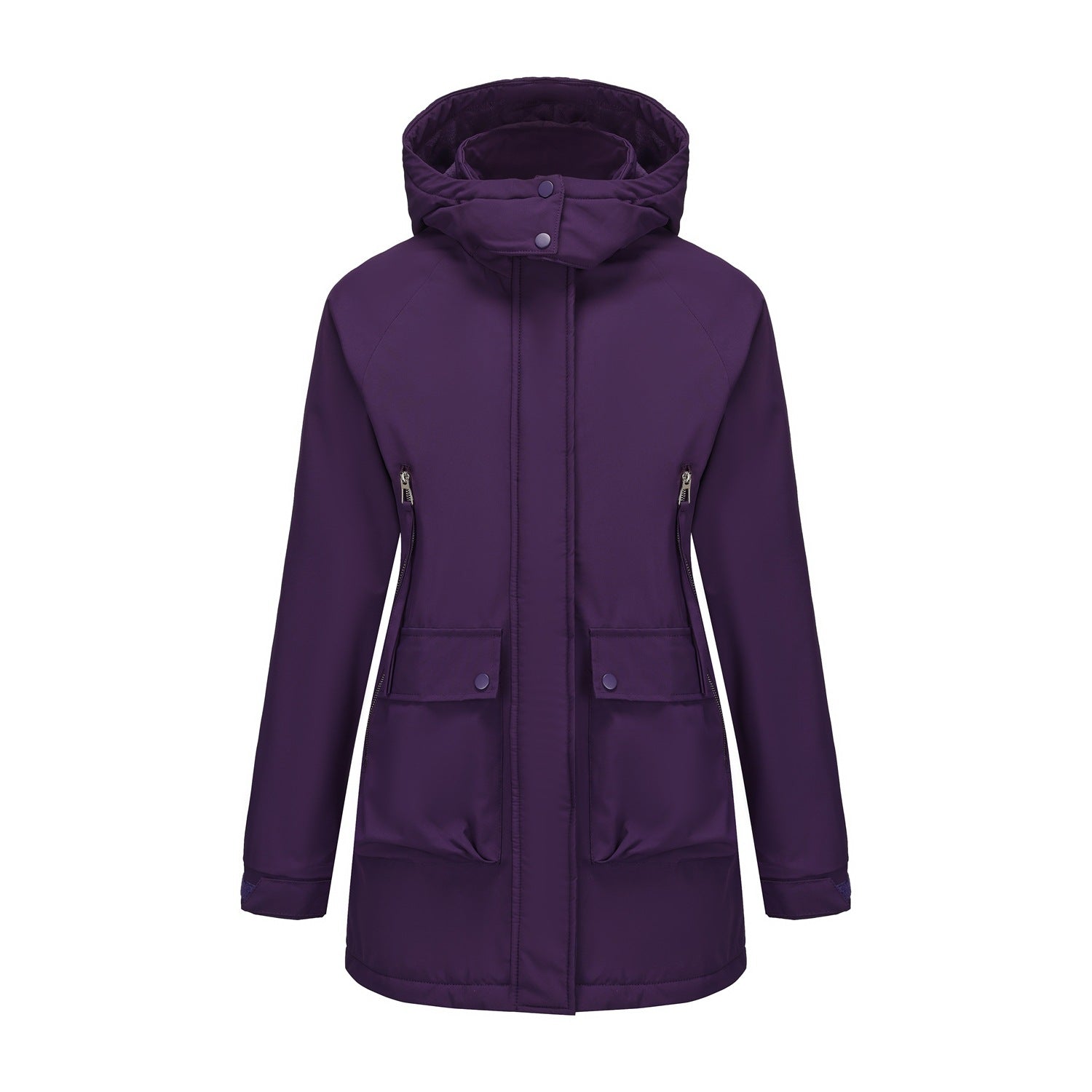 Parka Fleece Padded Coat Shell Jacket Waterproof Lady Fall Winter Coat