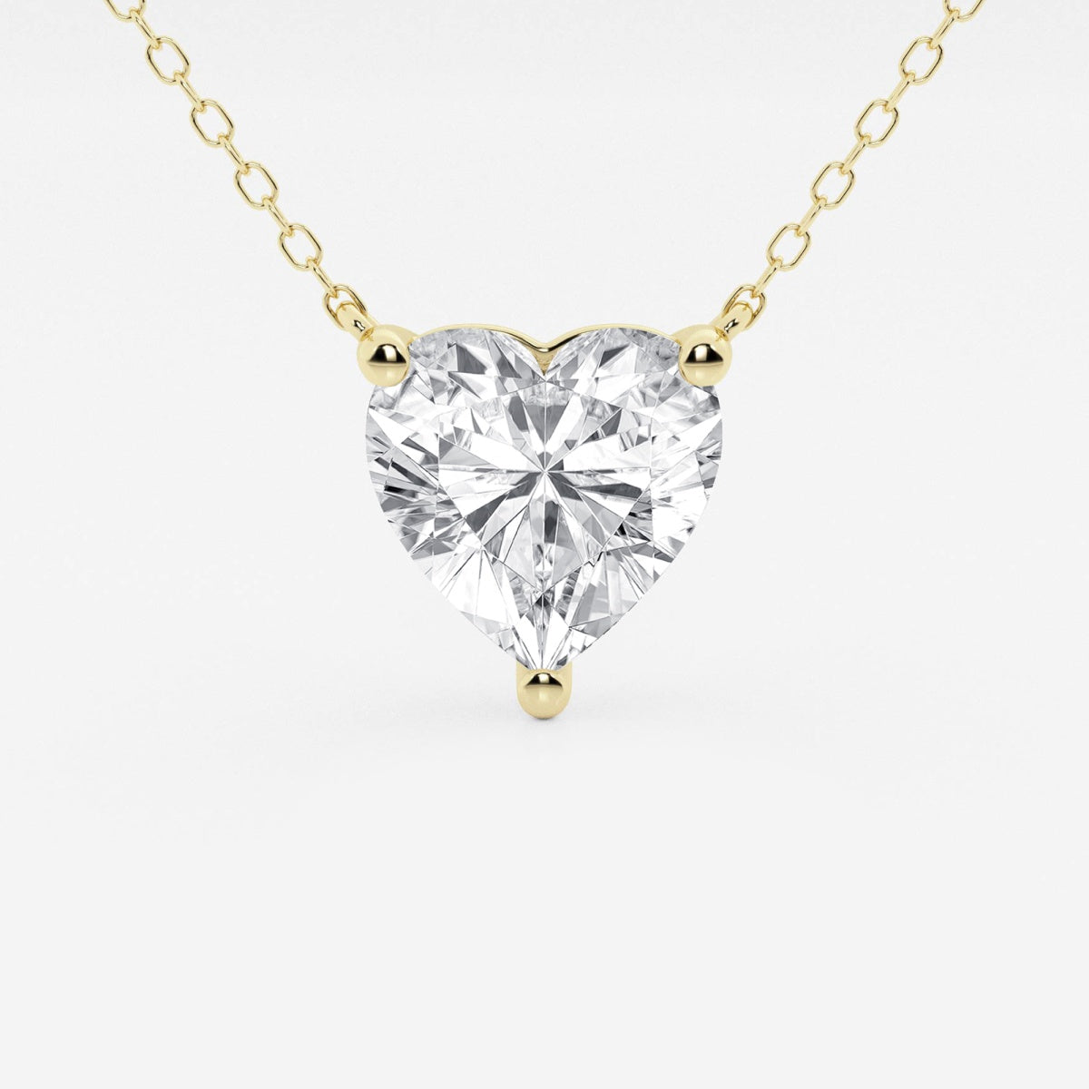 2.00 CTW Floating Heart Shape Lab Grown Diamond Solitaire Pendant Necklace F/G VS1 AGI Certified in 14K White or Yellow Gold