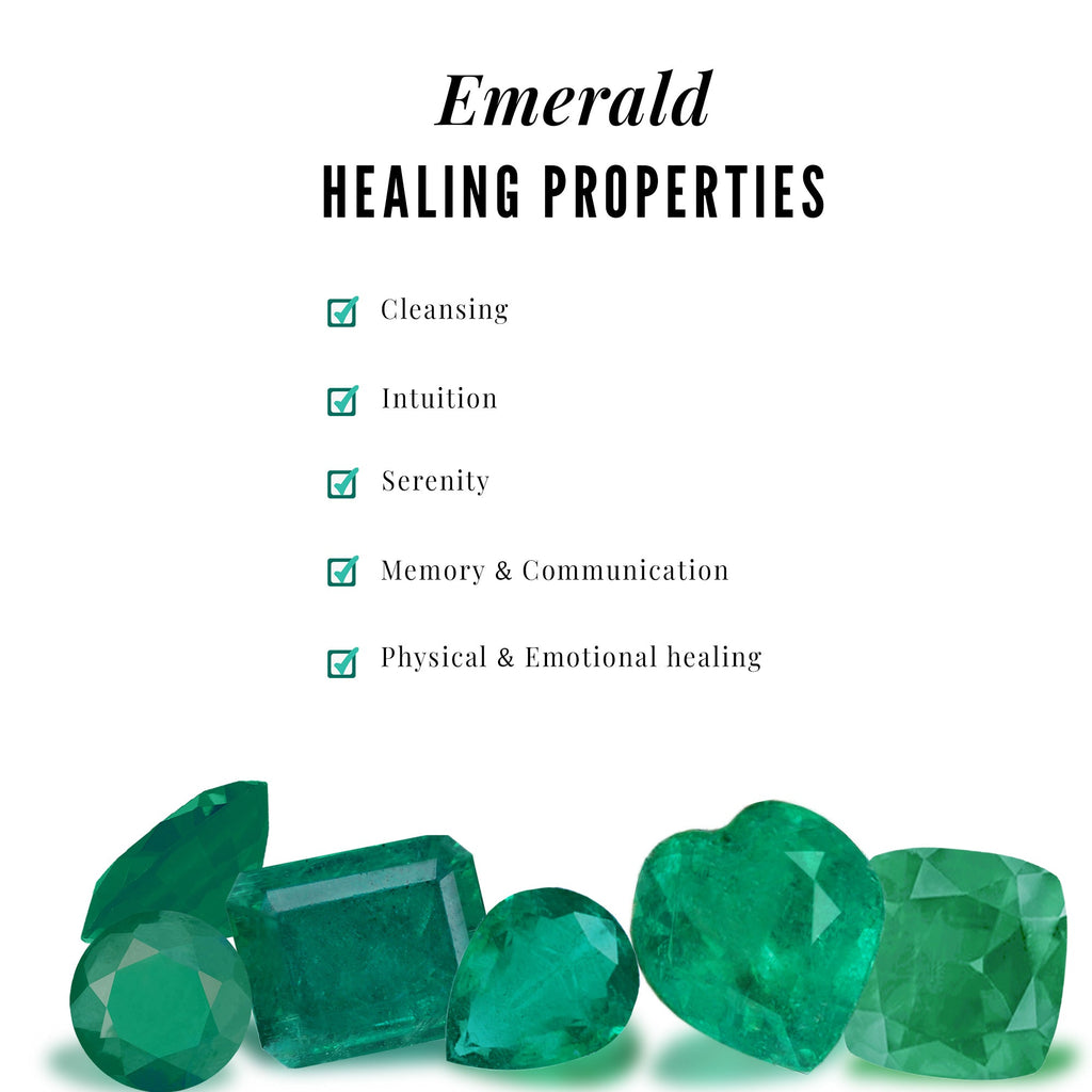 Natural Emerald Eternity Stackable Ring for Women
