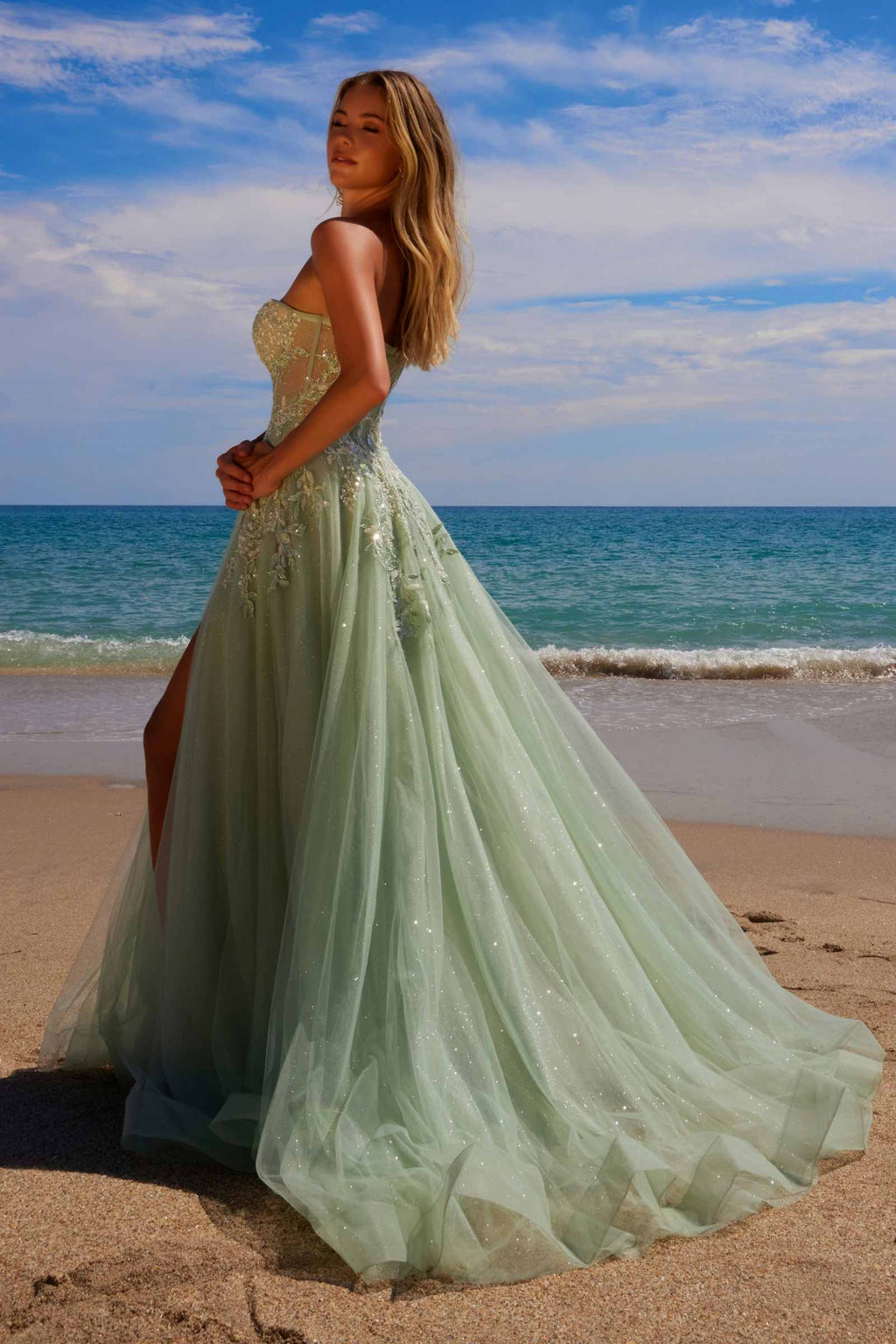 Sequin Sweetheart A-Line Tulle Gown