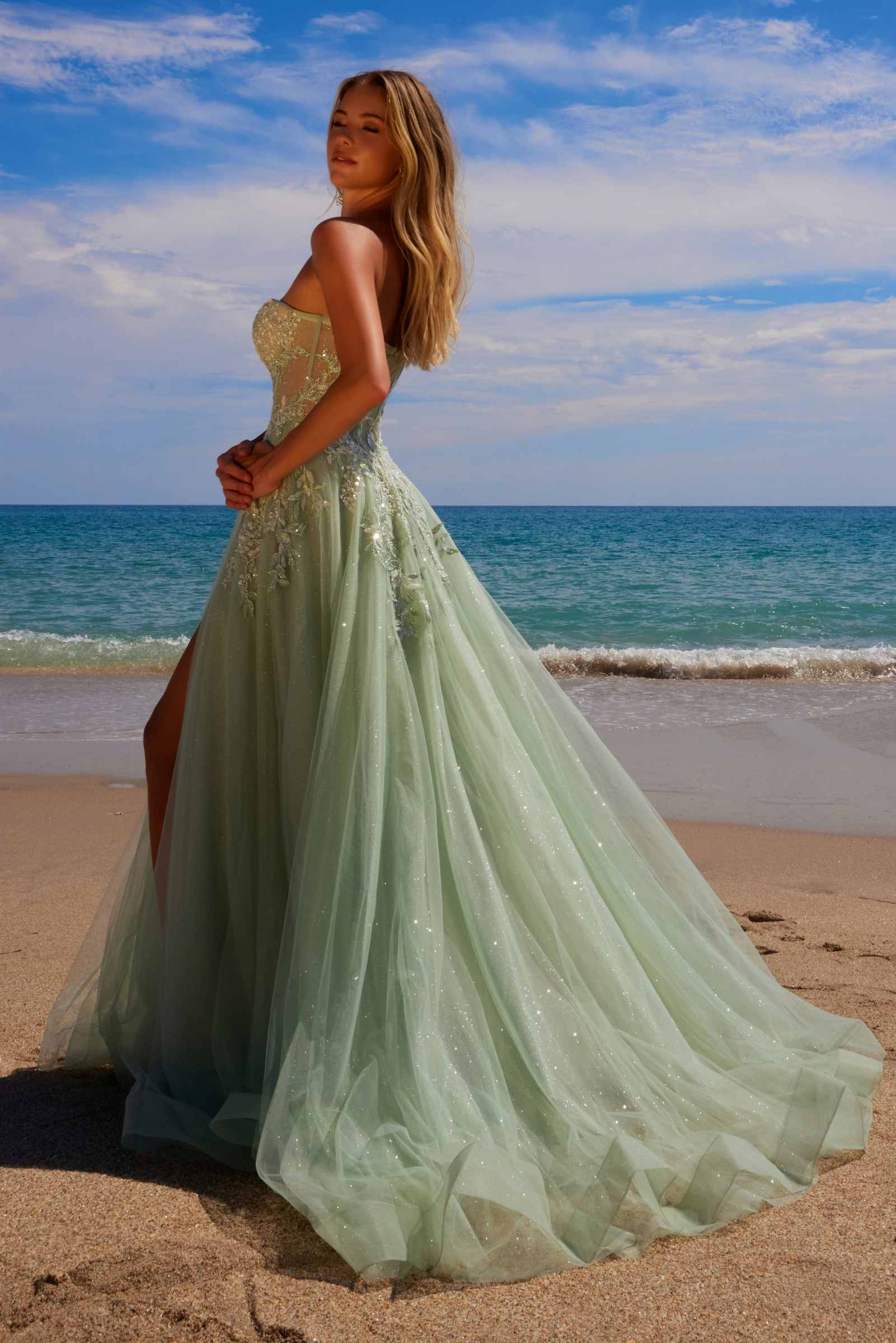 Sequin Sweetheart A-Line Tulle Gown