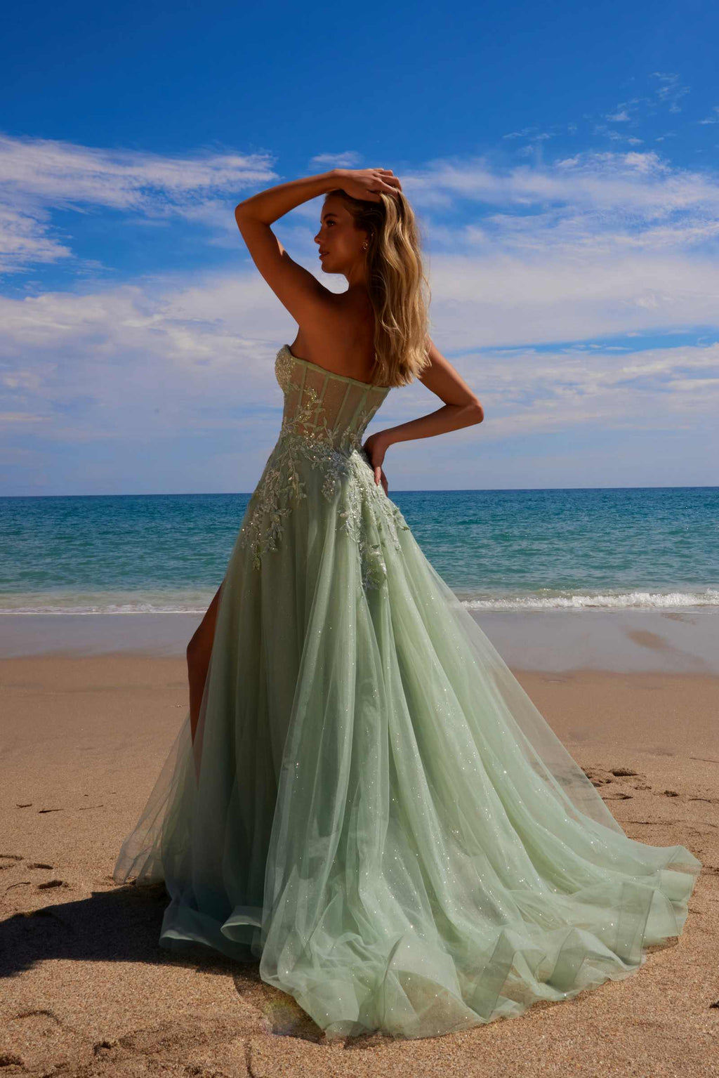Sequin Sweetheart A-Line Tulle Gown