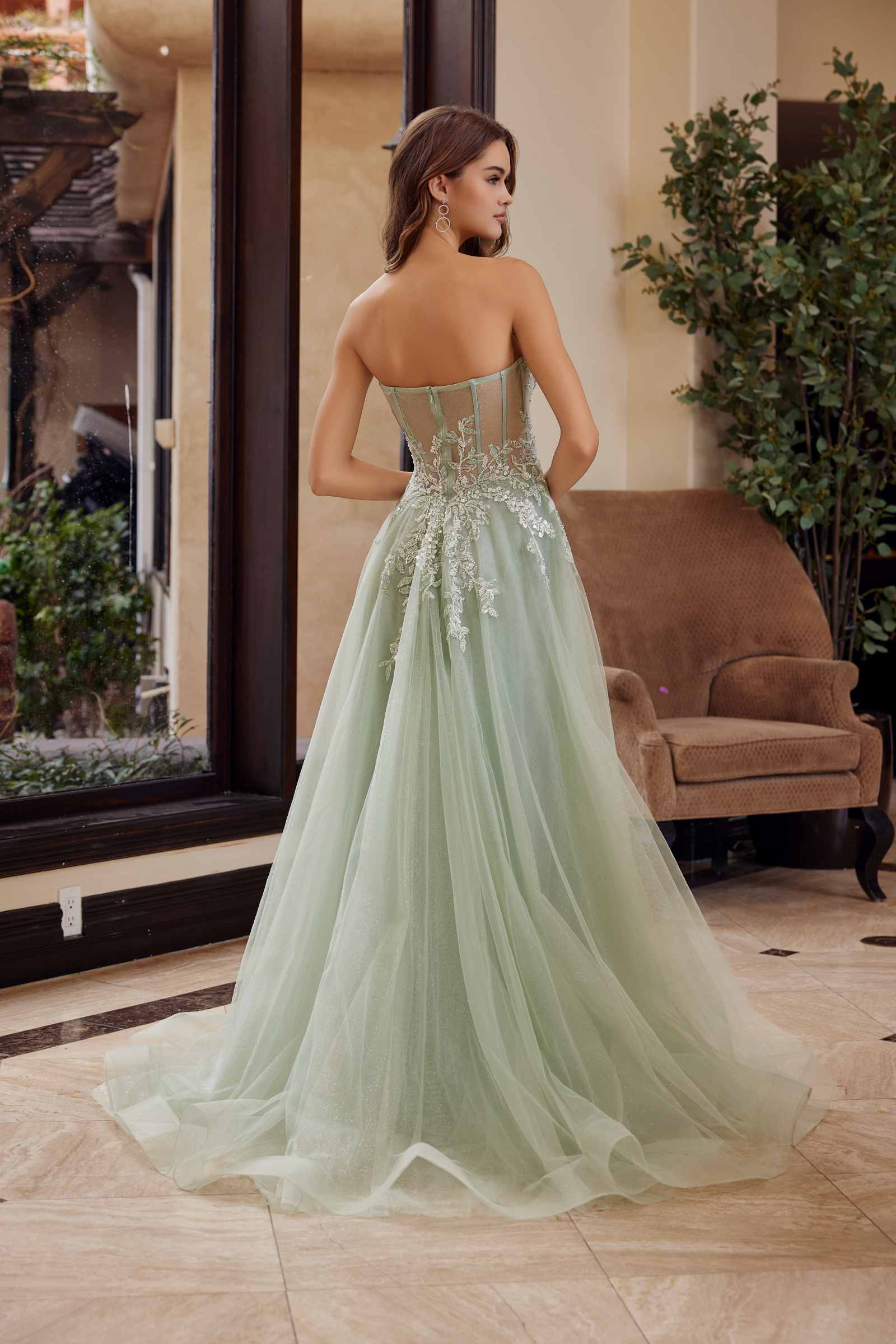 Sequin Sweetheart A-Line Tulle Gown