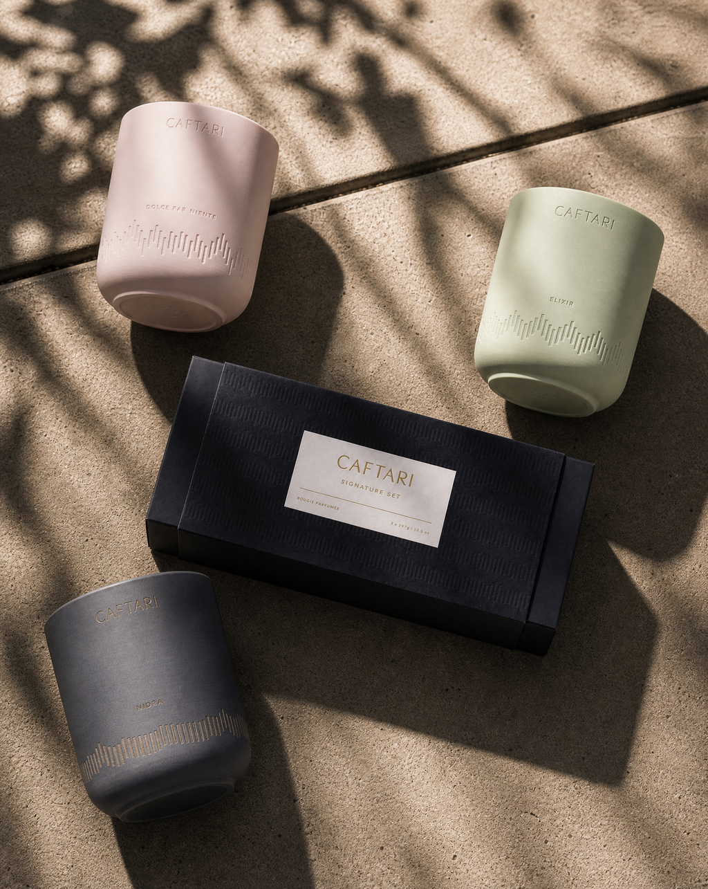 Caftari Signature Gift Set — Luxury Candle Trio