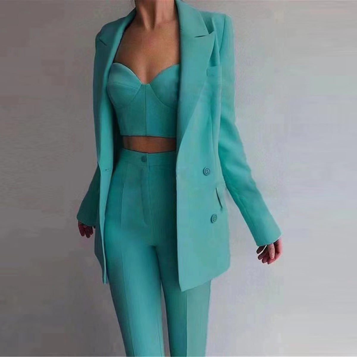 Tailored Office Blazer Suit Set