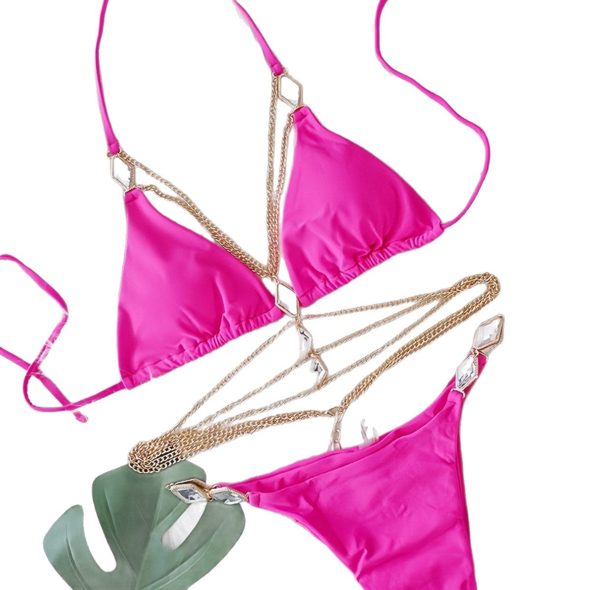 Riviera Crystal Chain Bikini Set