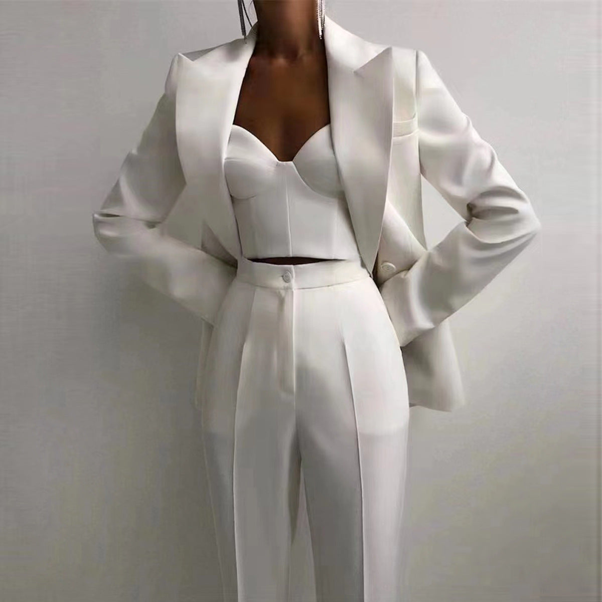 Tailored Office Blazer Suit Set