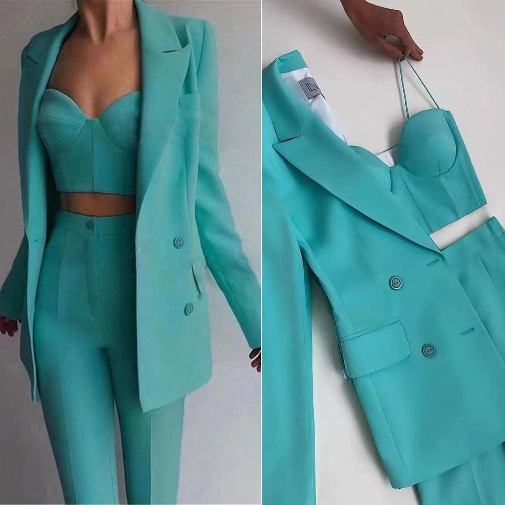 Tailored Office Blazer Suit Set