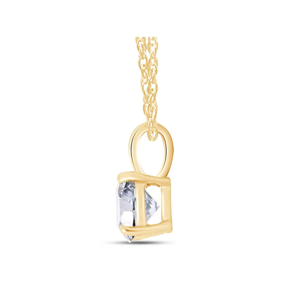 1.00 CTW Lab Grown Diamond Solitaire Pendant in 14K Gold