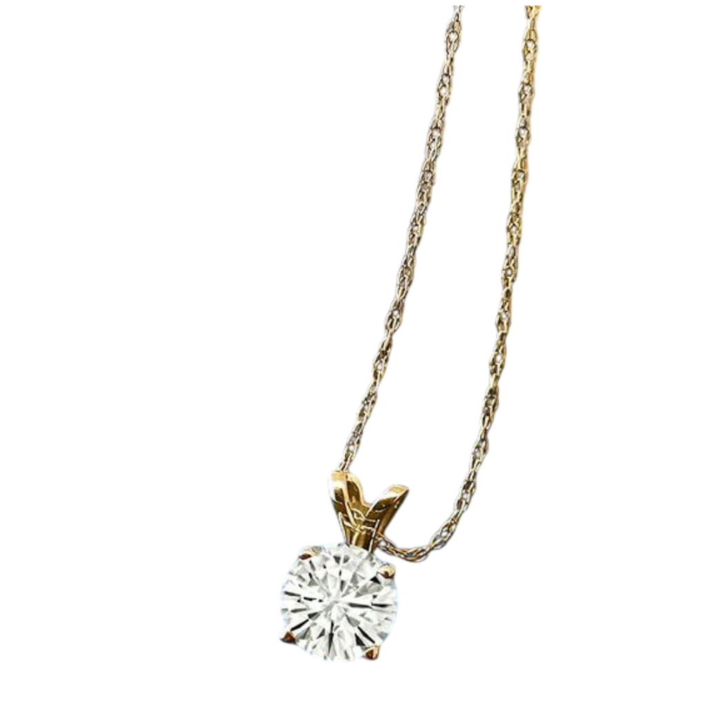 1.00 CTW Lab Grown Diamond Solitaire Pendant in 14K Gold