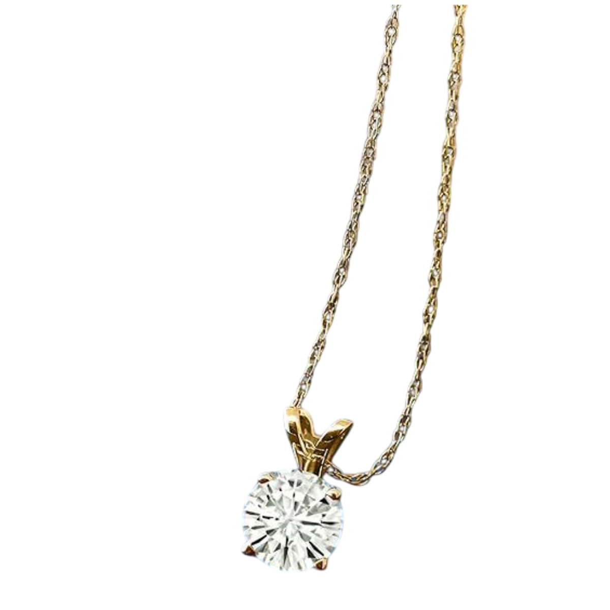 1.00 CTW Lab Grown Diamond Solitaire Pendant in 14K Gold