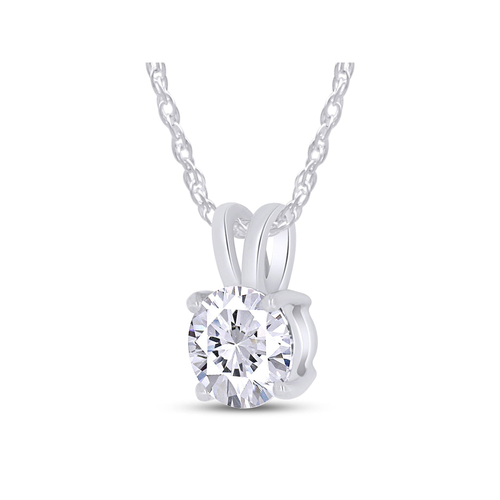 1.00 CTW Lab Grown Diamond Solitaire Pendant in 14K Gold