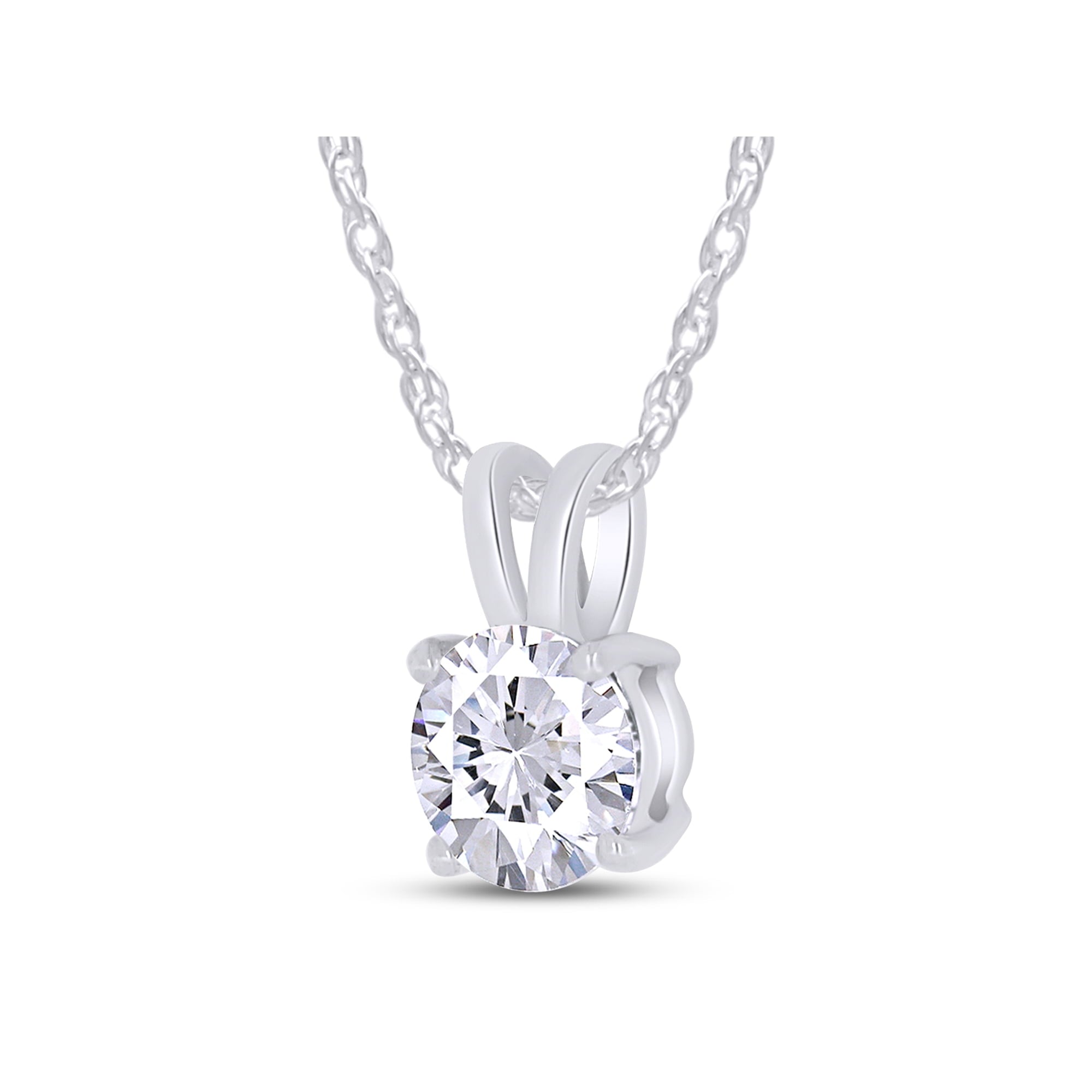 1.00 CTW Lab Grown Diamond Solitaire Pendant in 14K Gold