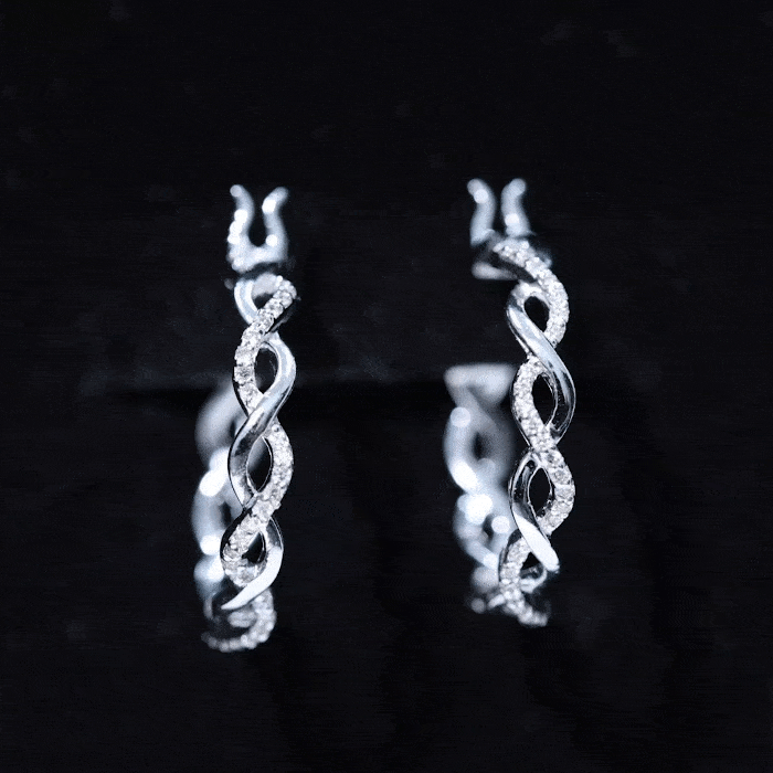 Certified Lab Created Diamond Hoops for Women