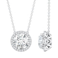 IGI Certified Round Lab Grown Diamond Wedding Necklace for Women