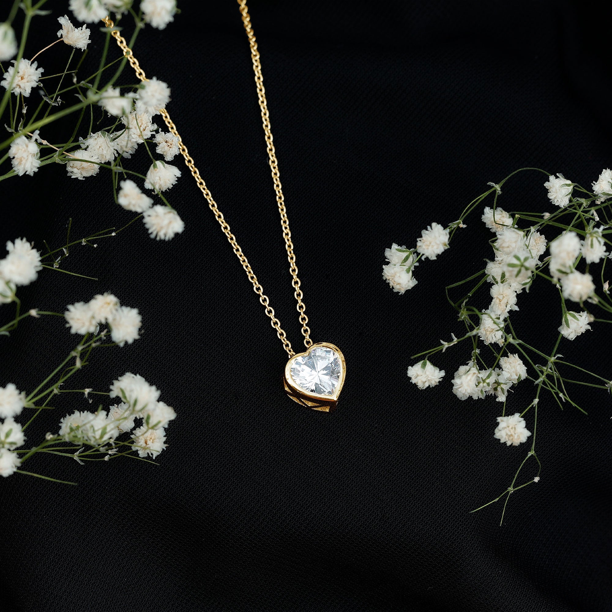 Bezel Set 2 Carat Lab Grown Diamond Heart Locket Necklace for Women