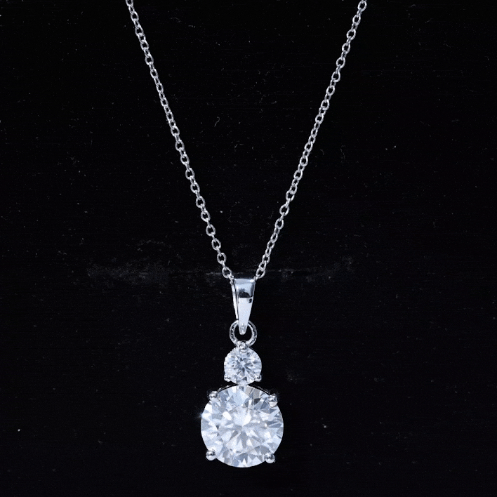 Certified 3 Carat Lab Grown Diamond Pendant Necklace For Women