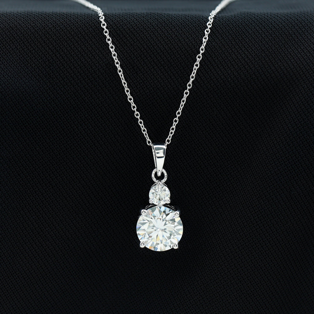 Certified 3 Carat Lab Grown Diamond Pendant Necklace For Women