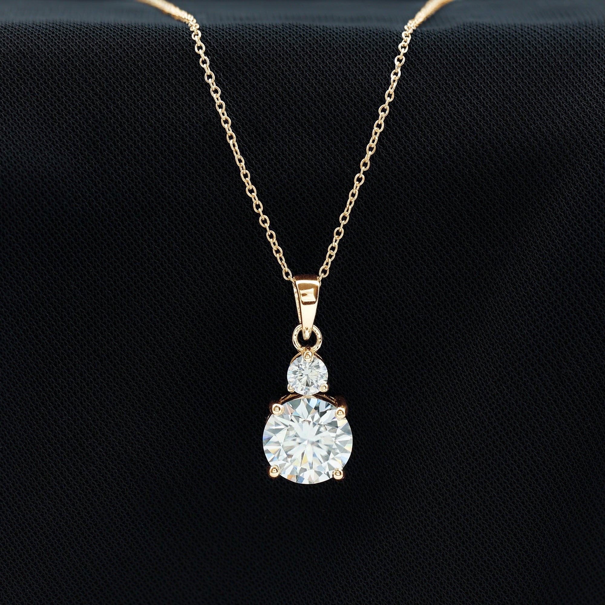Certified 3 Carat Lab Grown Diamond Pendant Necklace For Women