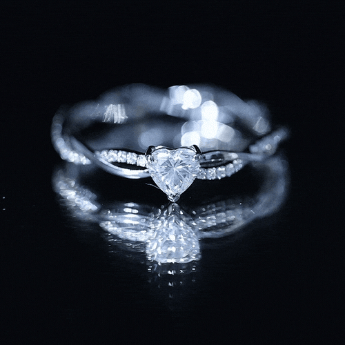 0.5 Carat Heart Shaped Diamond Ring For Women