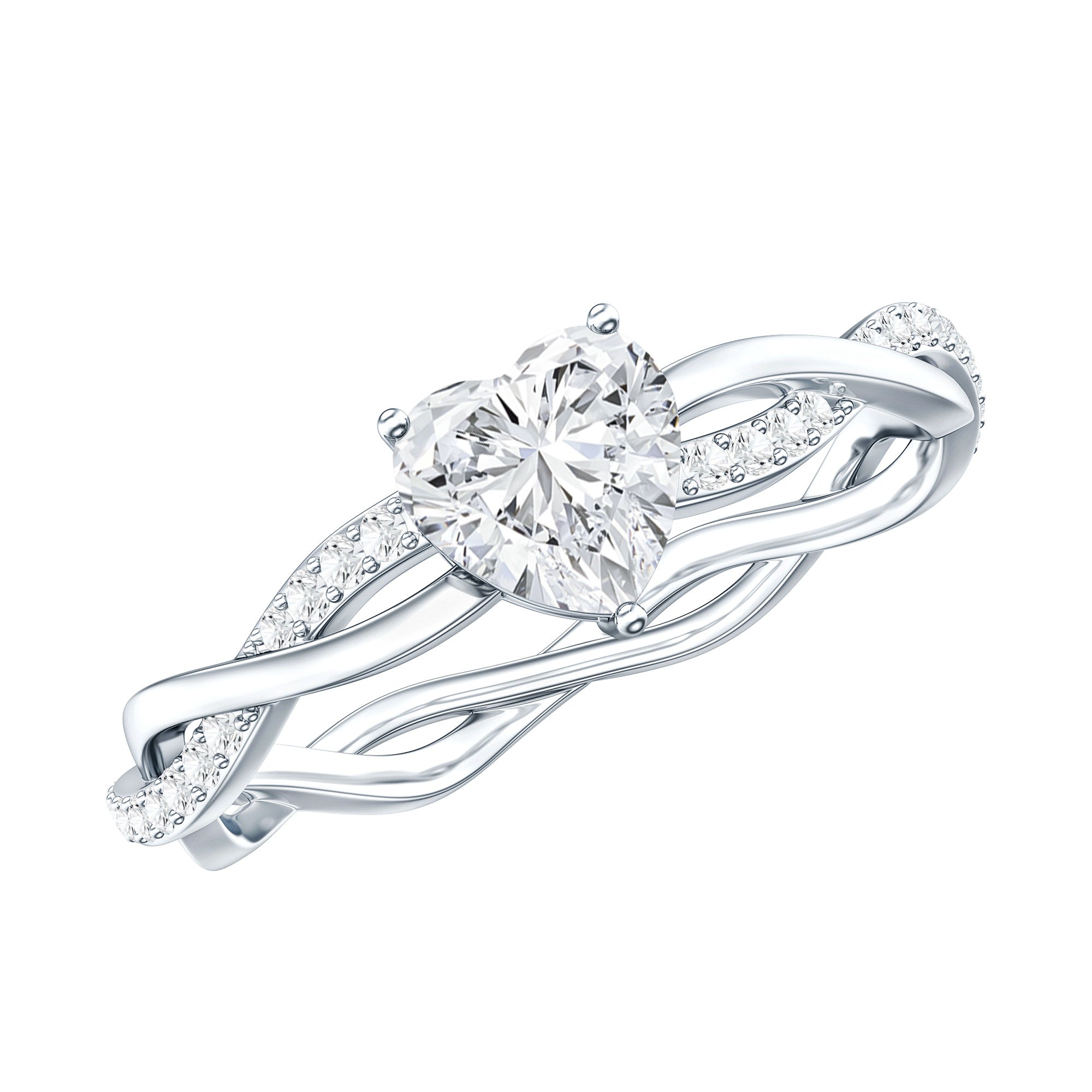 0.5 Carat Heart Shaped Diamond Ring For Women