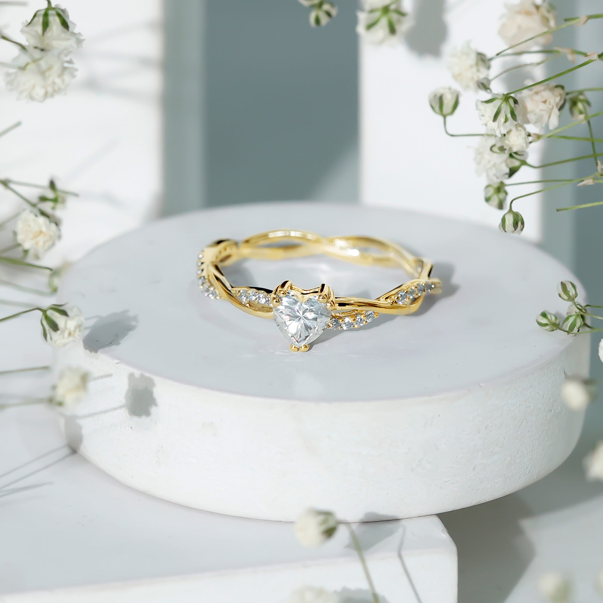 0.5 Carat Heart Shaped Diamond Ring For Women