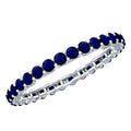 Real Blue Sapphire Full Eternity Ring for Women