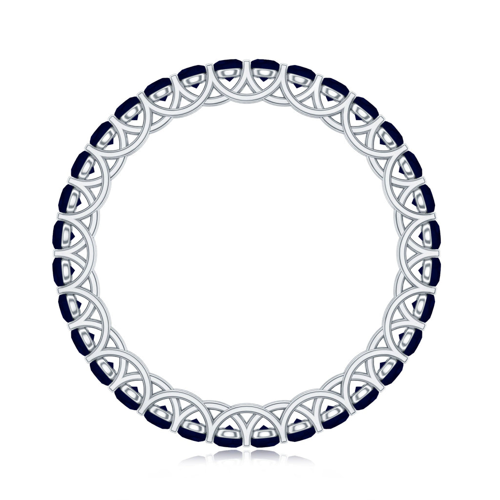 Real Blue Sapphire Full Eternity Ring for Women