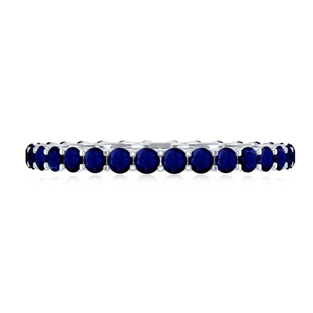 Real Blue Sapphire Full Eternity Ring for Women
