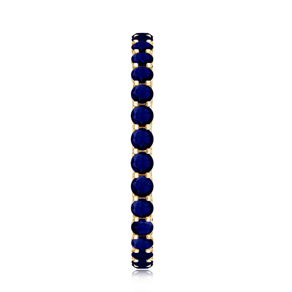 Real Blue Sapphire Full Eternity Ring for Women
