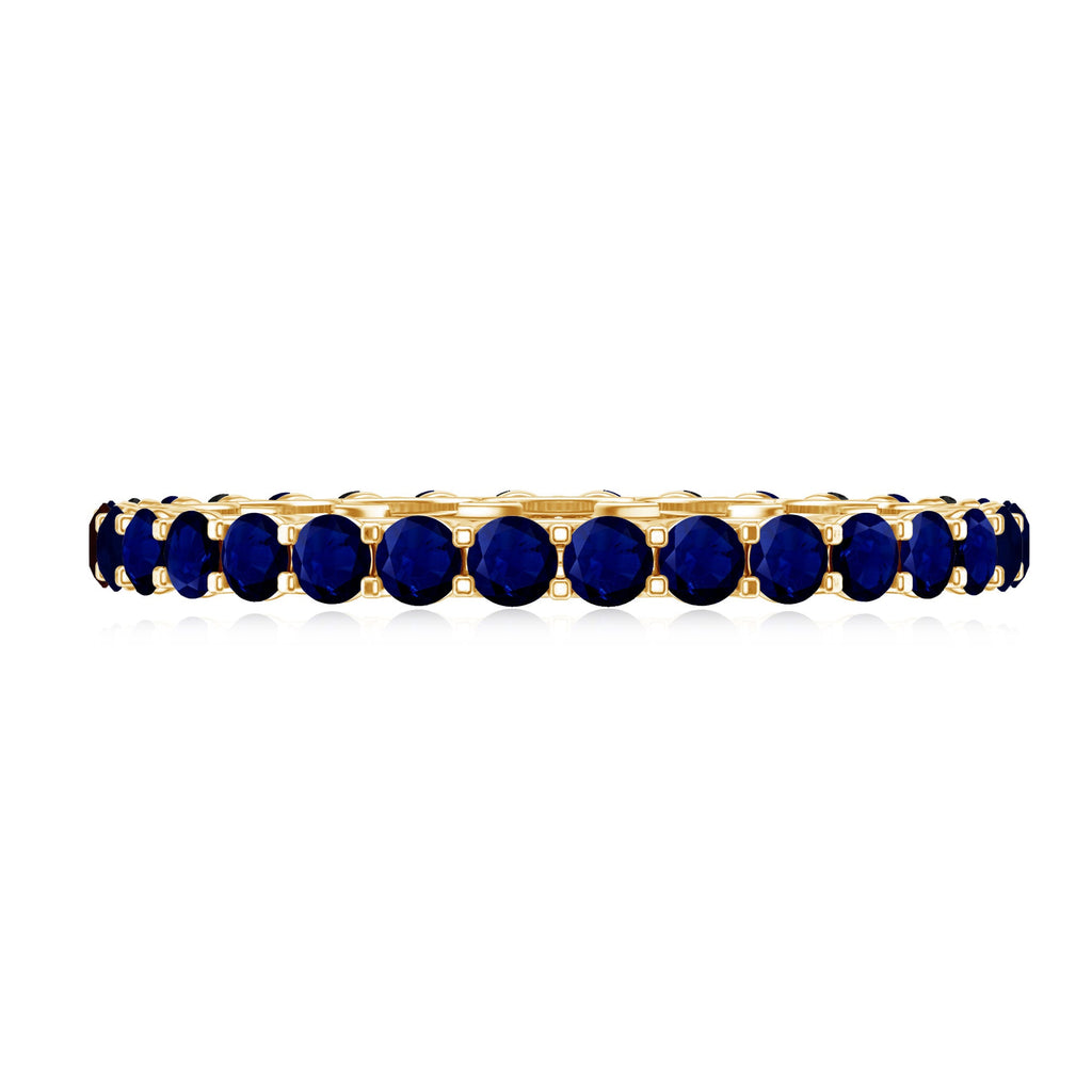 Real Blue Sapphire Full Eternity Ring for Women