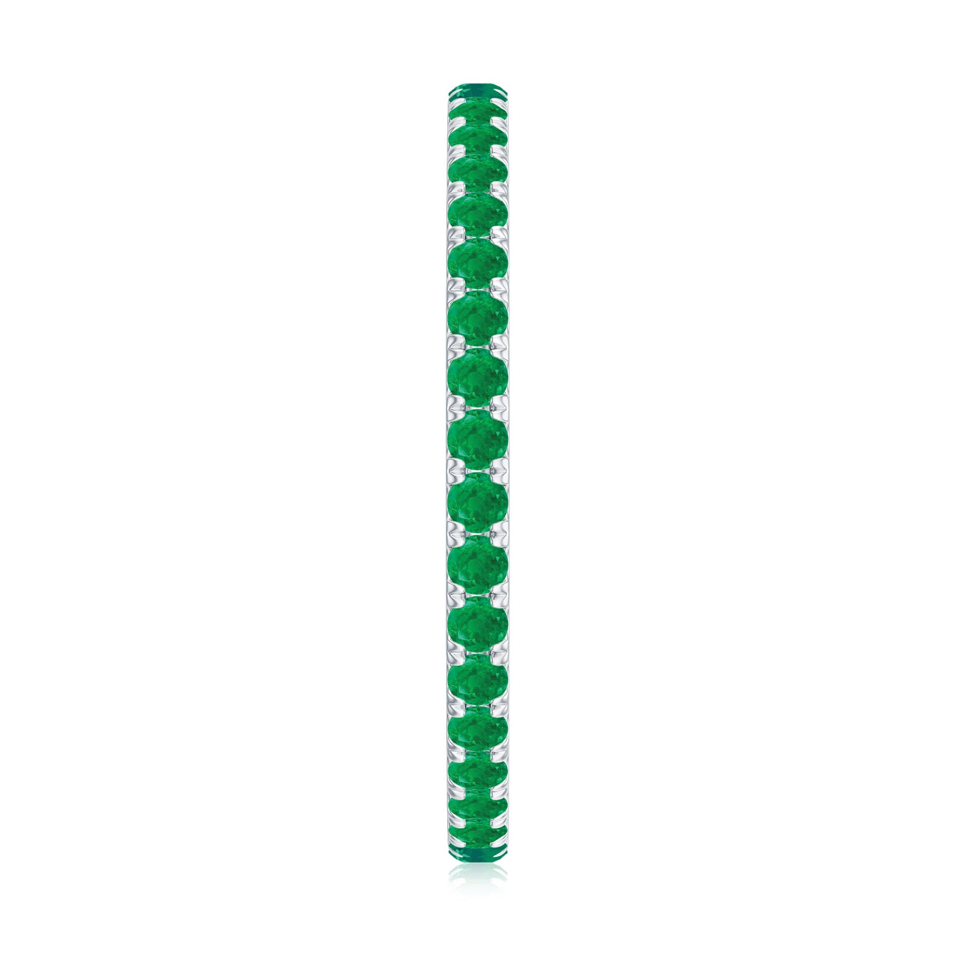 Natural Emerald Eternity Stackable Ring for Women