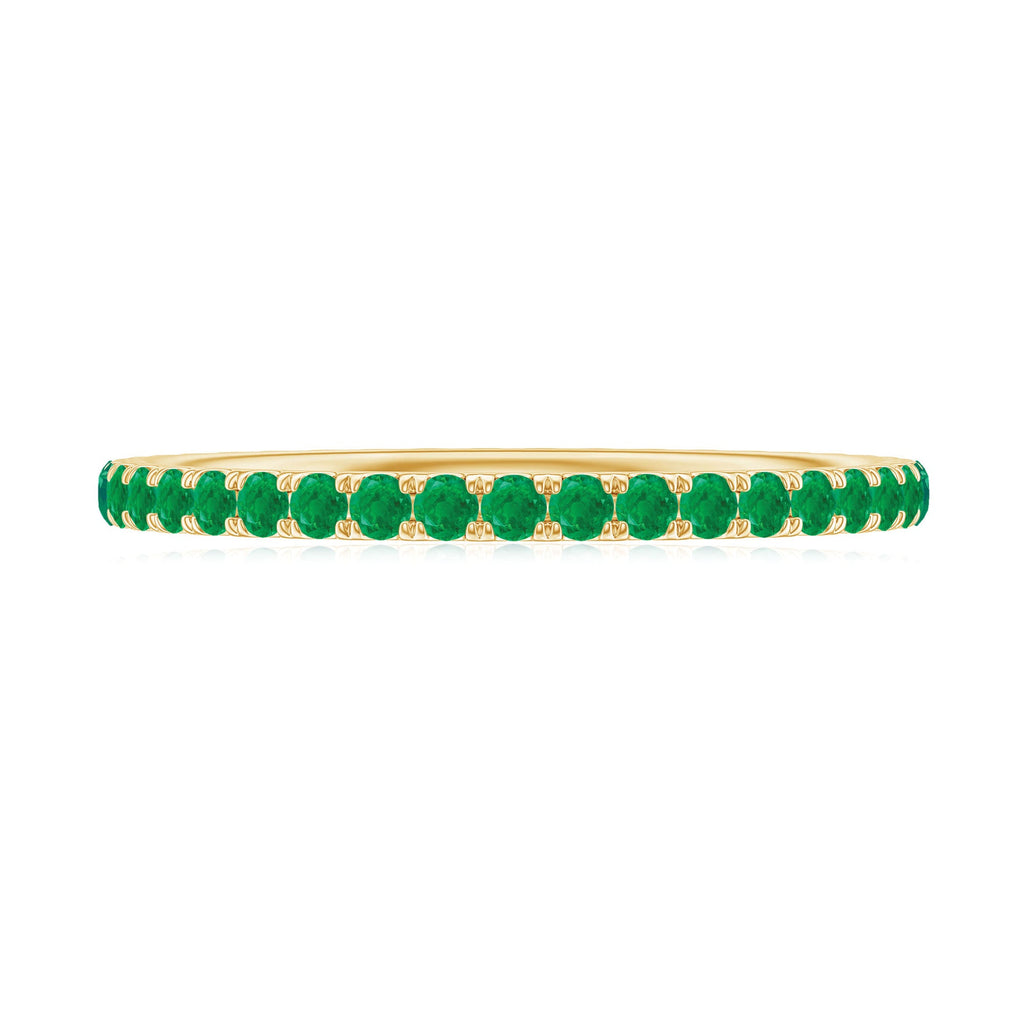 Natural Emerald Eternity Stackable Ring for Women