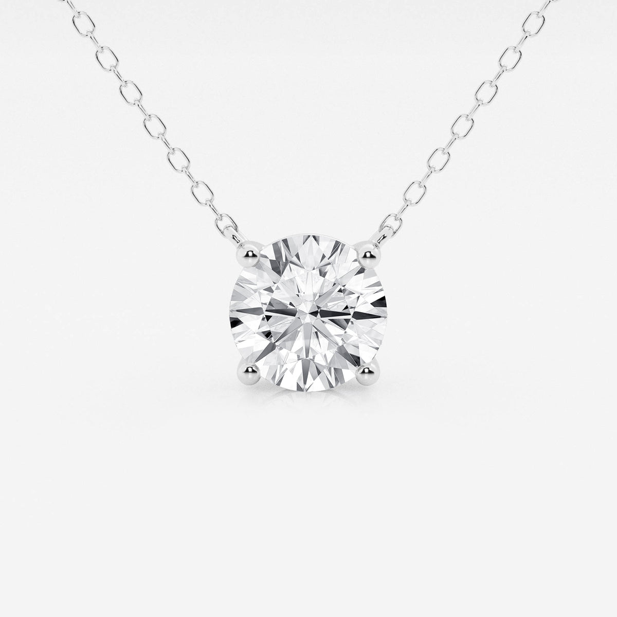 2.00 CTW Lab Grown Diamond Floating Solitaire Pendant in 14K Gold