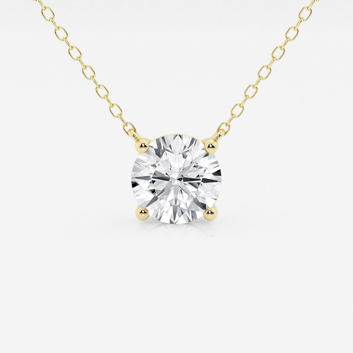 2.00 CTW Lab Grown Diamond Floating Solitaire Pendant in 14K Gold