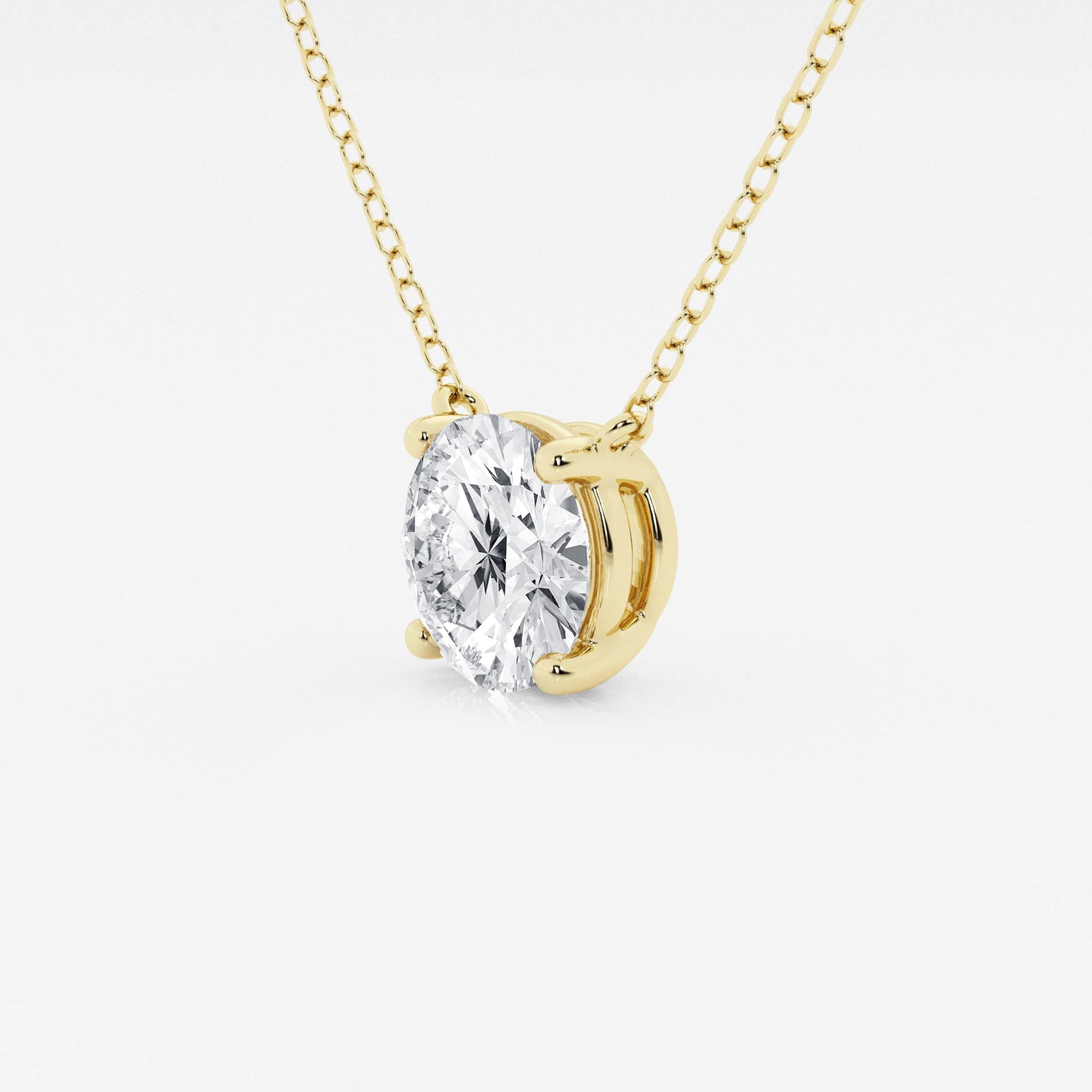 2.00 CTW Lab Grown Diamond Floating Solitaire Pendant in 14K Gold