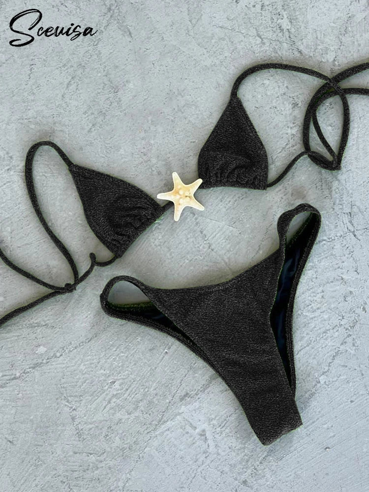 Low Waist Strappy Starfish Bikini Set