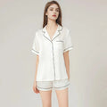 Real Mulberry Silk Pajama Set: Short Sleeve & Shorts