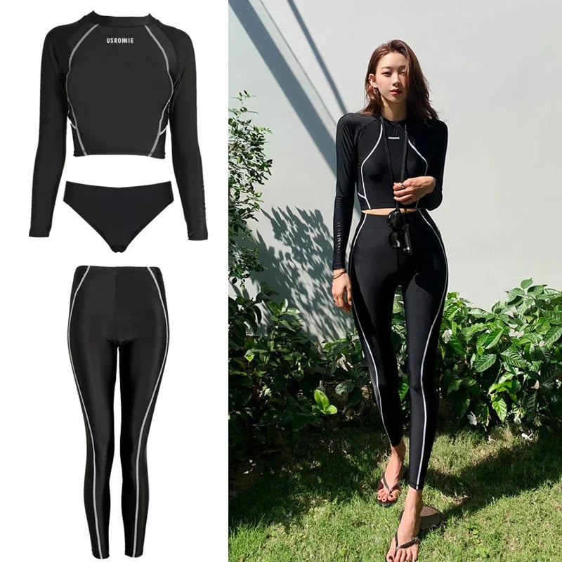 Long Sleeve Swimwear with Sun Protection