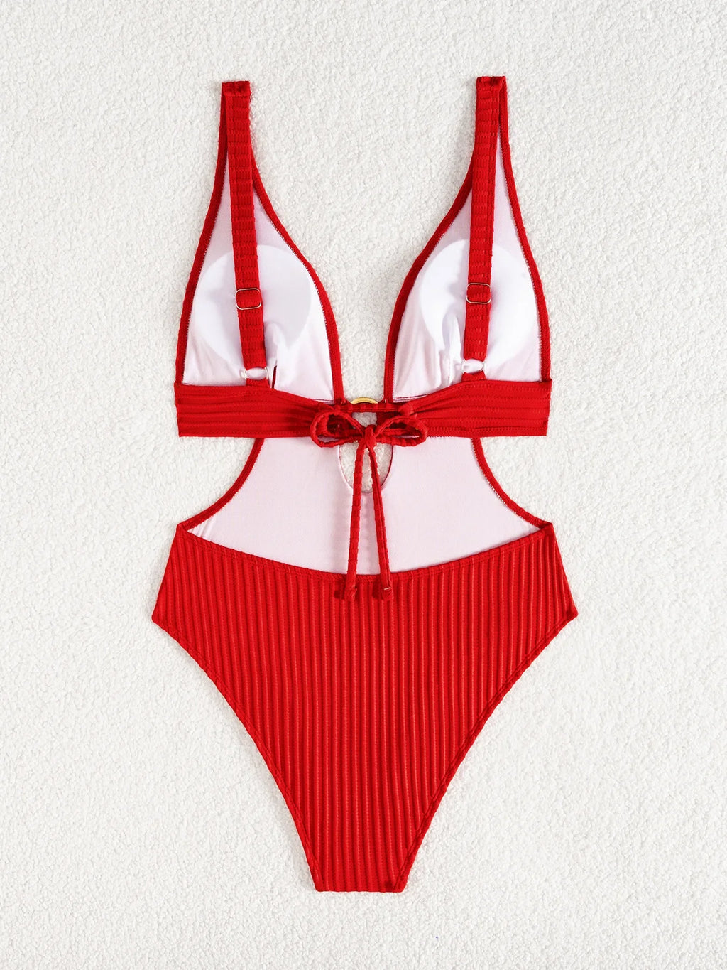 2026 Deep V Neck Cut Out Women Swimwear One Piece Swimsuit Female High Leg Cut Monokini Bather Backless Bathing Swim Beachwear